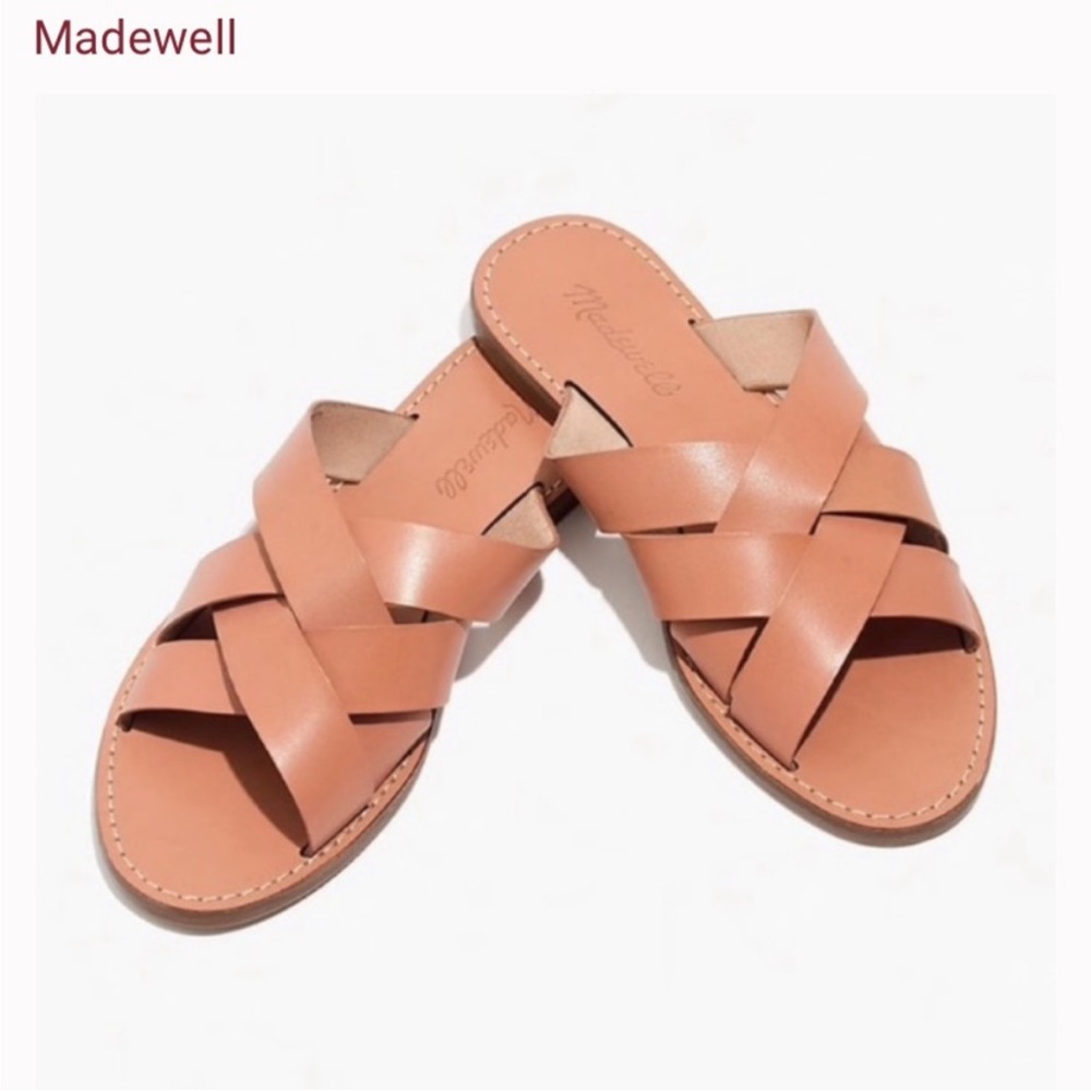 Madewell The Boardwalk Leather Woven Sandal / Size 7.5